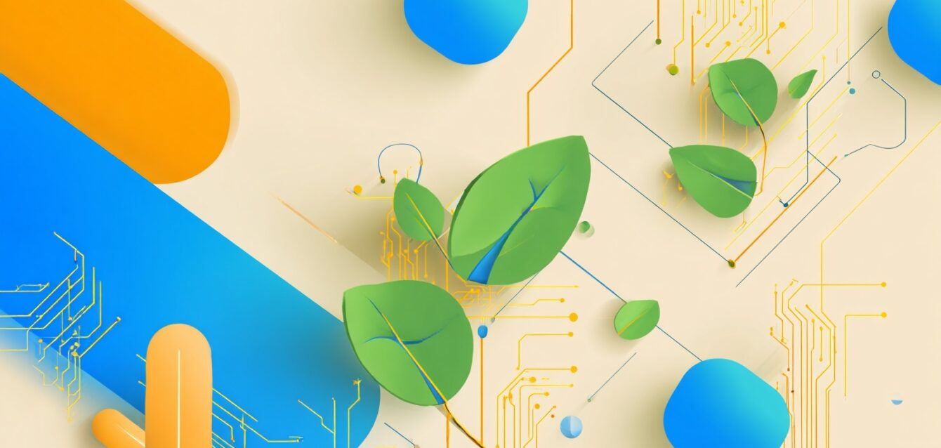 sustainable_outsourcing_in_the_philippines-_green_bpo_&_gcc_trends Abstract design with leaves and circuits