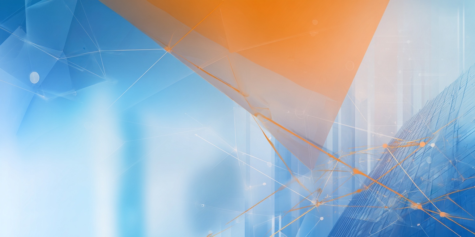 Abstract blue and orange geometric background